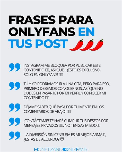 FRASES para ONLYFANS en tus post: 50 ideas y。